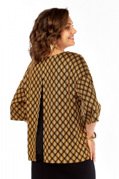 Блуза, юбка Matini 1.1805 черно-коричневый - фото 5