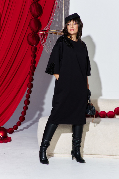 Платье Vittoria Queen 27303 черный - фото 2