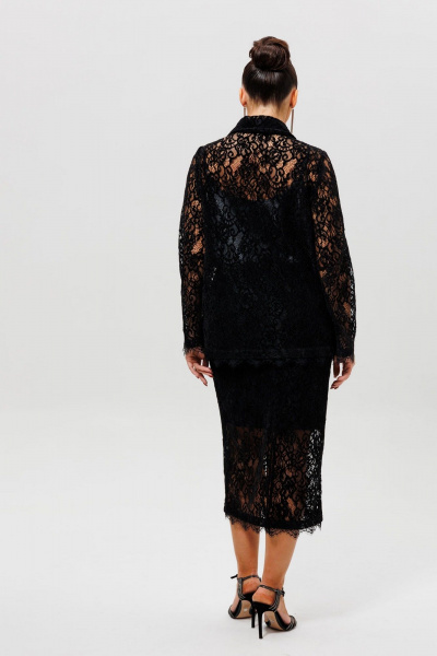 Жакет, юбка Mislana 1284 черный - фото 11