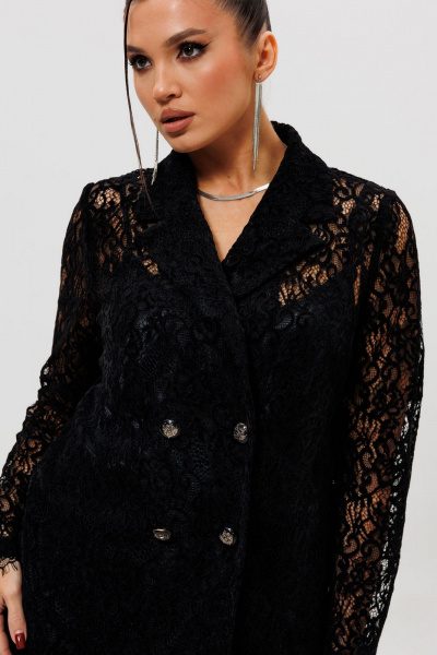 Жакет, юбка Mislana 1284 черный - фото 10