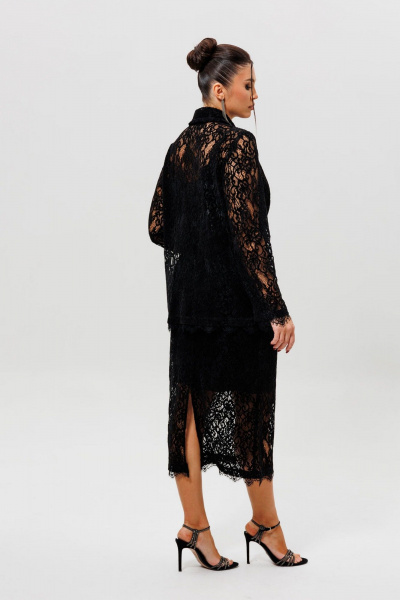 Жакет, юбка Mislana 1284 черный - фото 3