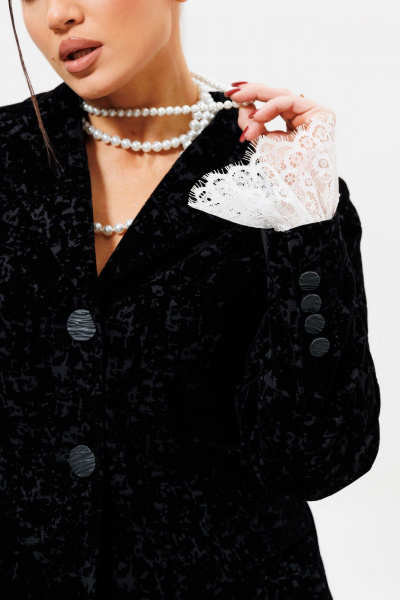 Брюки, жакет, манжеты Mislana 1285м черный - фото 8