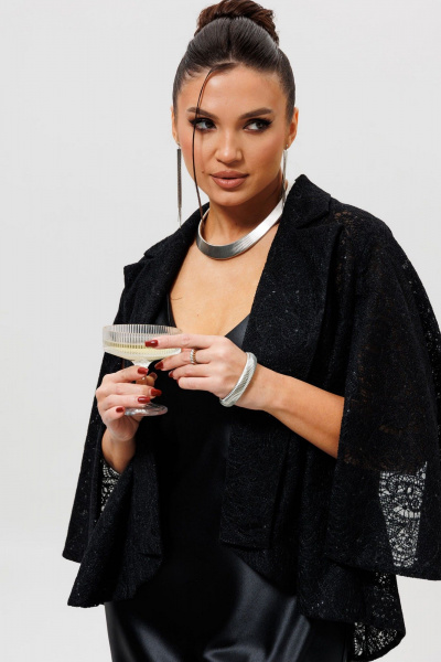 Жакет, юбка Mislana 1286 черный - фото 9