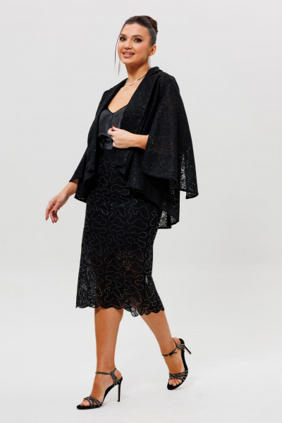Жакет, юбка Mislana 1286 черный - фото 3