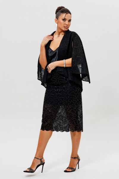 Блуза, жакет, юбка Mislana 1286/1 черный - фото 3
