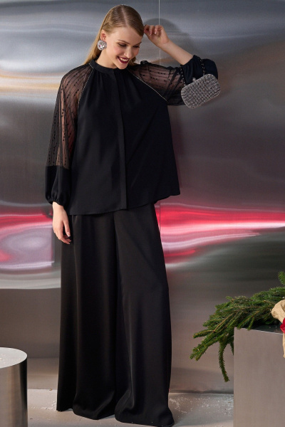 Блуза, брюки Lokka 1753 черный - фото 2