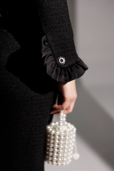 Жакет, юбка Мода Юрс 25-2941 черный - фото 8