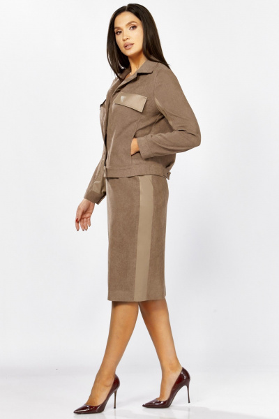 Жакет, юбка Мишель стиль 1334 бежевый - фото 5