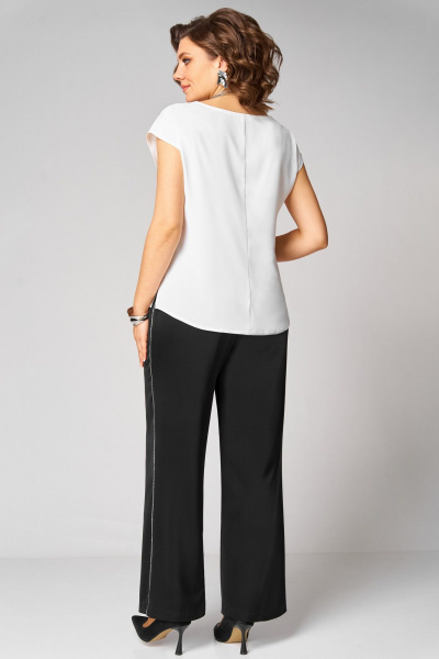 Блуза, брюки, топ Мишель стиль 1338 черно-белый - фото 11