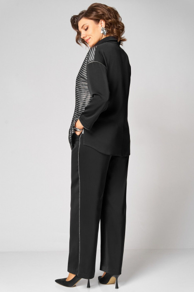 Блуза, брюки, топ Мишель стиль 1338 черно-белый - фото 9