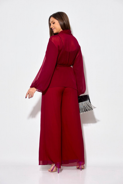 Блуза, брюки Anastasia 1063.1 бордовый - фото 6