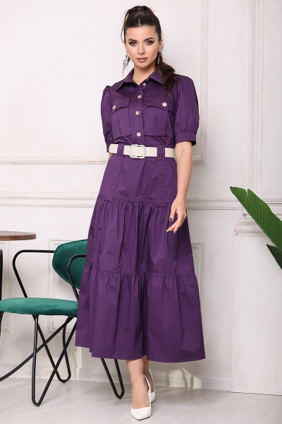 Платье Мода Юрс 2675 фиолетовый - фото 3