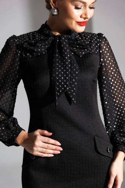 Платье Мода Юрс 25-2779 черный - фото 6