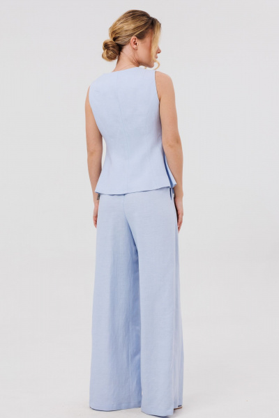 Брюки, жилет Marshop М189 голубой - фото 3