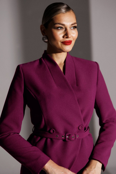 Жакет, юбка Мода Юрс 25-2940 ежевика - фото 3