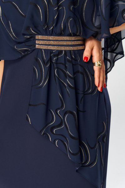 Платье Romanovich Style 1-2371 синий_флок - фото 11