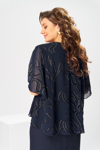 Платье Romanovich Style 1-2400 синий_флок - фото 4