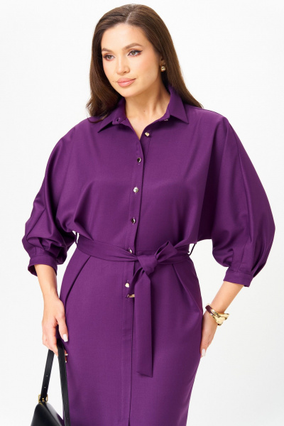 Платье Michel chic 2189 сливовый - фото 6