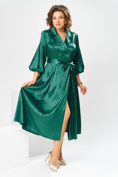 Платье Romanovich Style 1-2837 зеленые_листики - фото 1