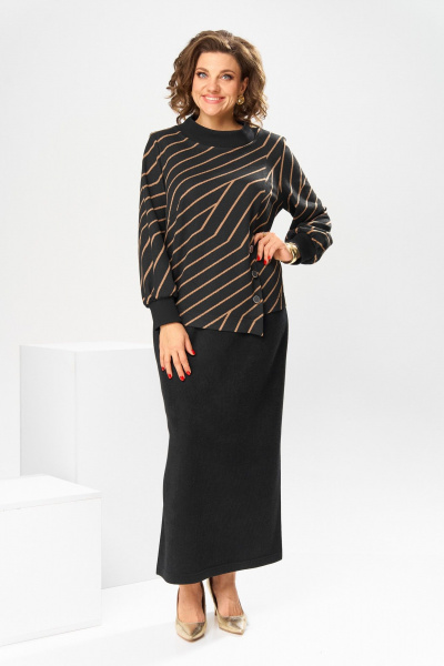 Джемпер, юбка Romanovich Style 2-2600 коричневый - фото 8