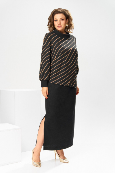 Джемпер, юбка Romanovich Style 2-2600 коричневый - фото 7