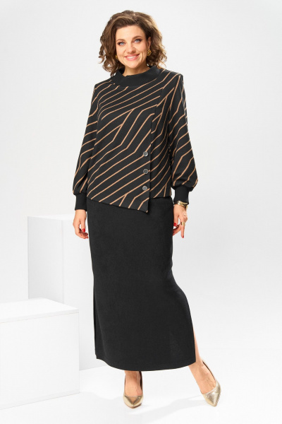 Джемпер, юбка Romanovich Style 2-2600 коричневый - фото 1