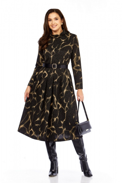 Платье Милора-стиль 1164/1 черный_с_разводами - фото 1