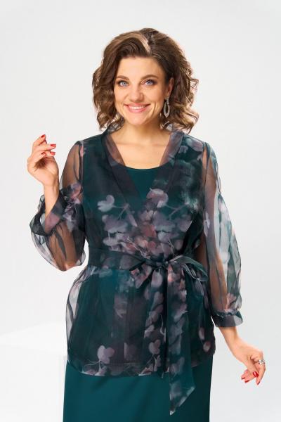 Кардиган, платье Romanovich Style 3-2789 изумруд - фото 6