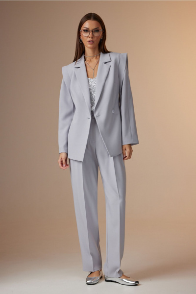 Брюки, жакет, топ N.O.W. 1627 серый - фото 3