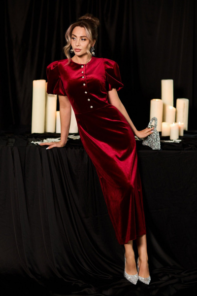 Платье Golden Valley 44257 бордовый - фото 1