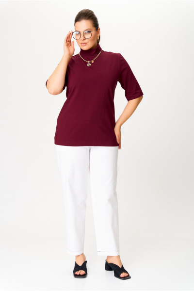 Джемпер Bliss 09062 бордовый - фото 3