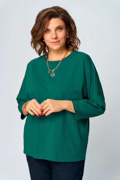 Джемпер Bliss 9313 изумрудный - фото 3