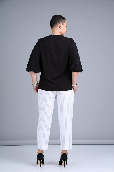 Блуза, брюки ZigzagStyle 384 черный/белый - фото 4