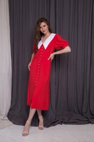 Платье Ertanno 2110-красный - фото 3
