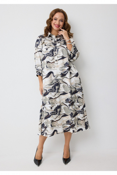 Платье Твой имидж 2280 молочный_с_принтом - фото 3