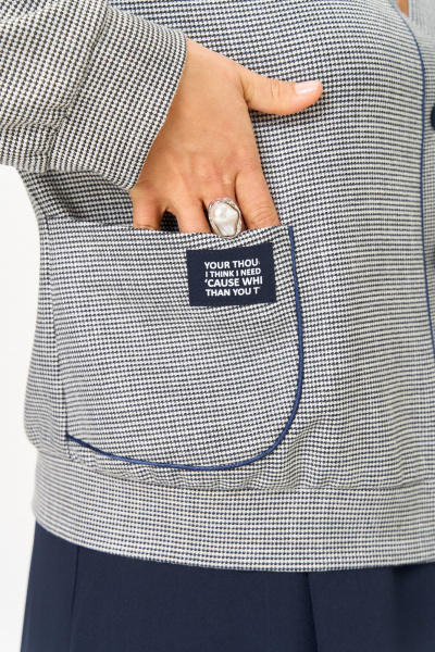 Бомбер, юбка Aira Style 24131 синий - фото 3