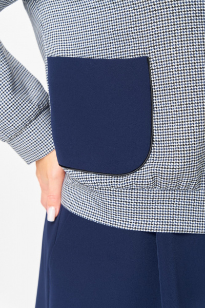 Бомбер, юбка Aira Style 24131-1 синий - фото 9