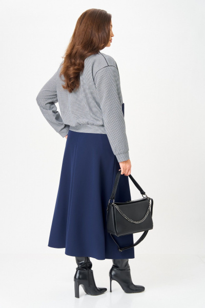 Бомбер, юбка Aira Style 24131-1 синий - фото 7