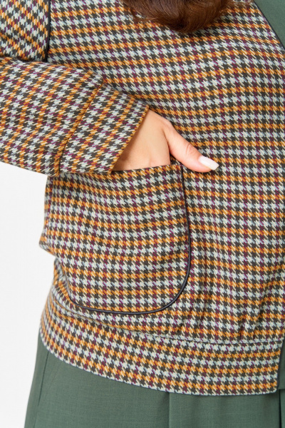 Бомбер, юбка Aira Style 24131-1 зеленый - фото 10