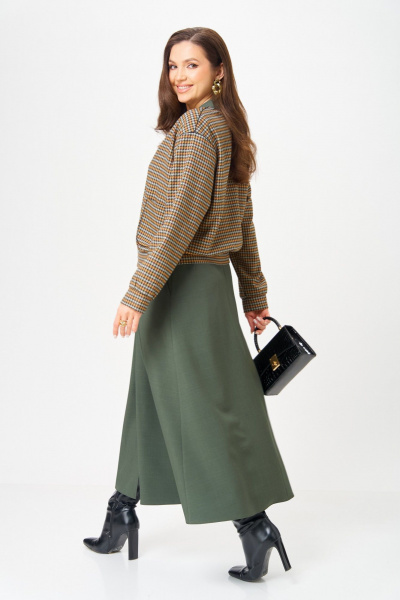 Бомбер, юбка Aira Style 24131-1 зеленый - фото 3
