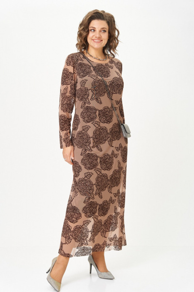 Платье Aira Style 24430 капучино - фото 2