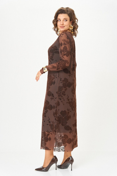 Платье Aira Style 24430 коричневый - фото 2