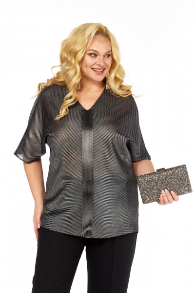 Блуза Элль-стиль 2439а серебро - фото 6