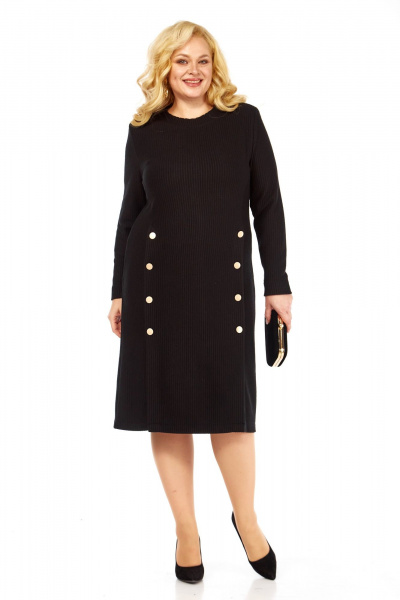 Платье Элль-стиль 2443 черный - фото 2