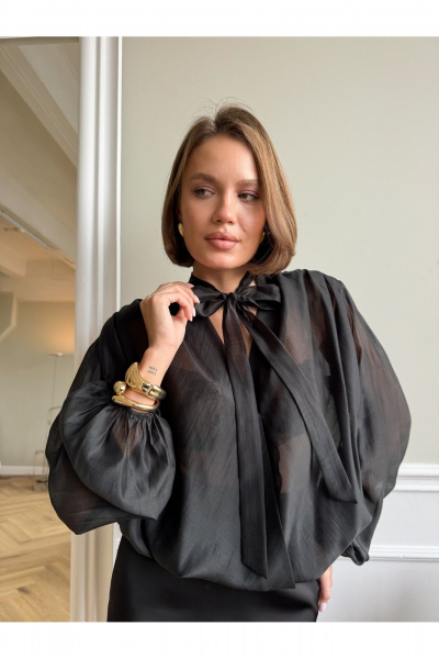 Блуза THE.WOMAN 0383 черный - фото 1