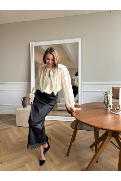 Блуза THE.WOMAN 0383 сливочный - фото 1