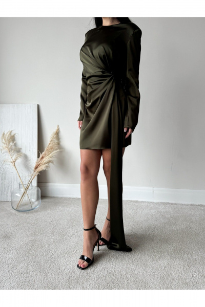 Платье THE.WOMAN 0387 оливковый - фото 6