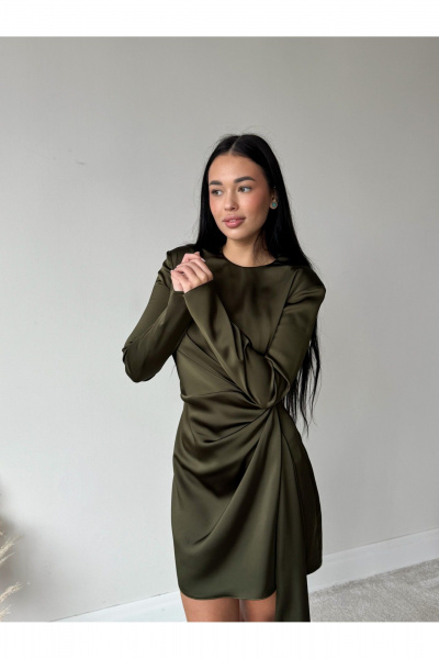 Платье THE.WOMAN 0387 оливковый - фото 5