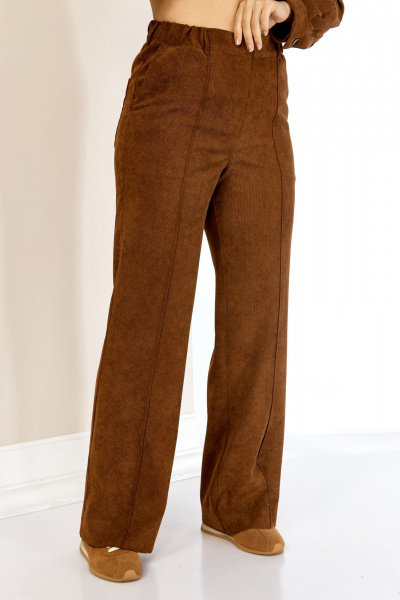 Брюки, рубашка AVA fashion М-161 коричневый - фото 8