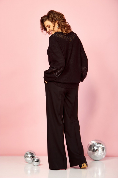 Джемпер AVA fashion М-162 черный - фото 4